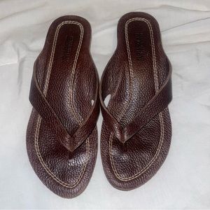 Kenneth Cole Reaction Brown Leather Sandals Size 6.5